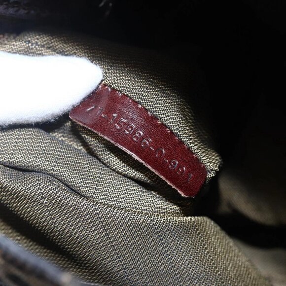 FENDI Zucca Canvas Mamma Baguette Shoulder Bag Black Brown Silver Auth SW1723 - Picture 12 of 16